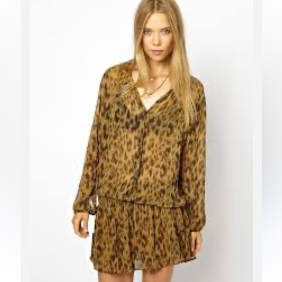 Ganni Dresses & Skirts - GANNI Bloomsbury Girl Leopard Mini Dress